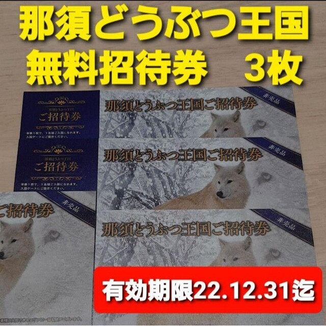 感謝価格 那須どうぶつ王国 招待券 2枚 有効期限23.11.28