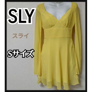 スライ(SLY)のSLY スライ パステルカラー イエロー ワンピースドレス Ｓサイズ(ミニワンピース)