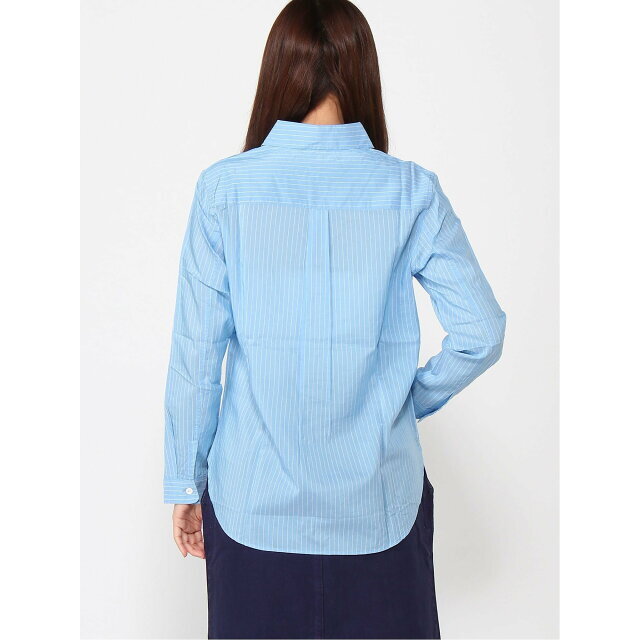 【ブルー】B2226 刺繍ストライプシャツ 8