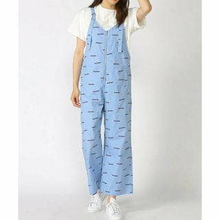 【サックス】ロゴ柄ルーズサロペット