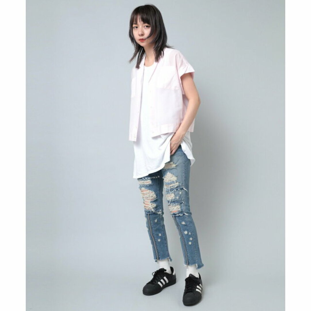 【ライトピンク】シアーボーリングシャツ 3
