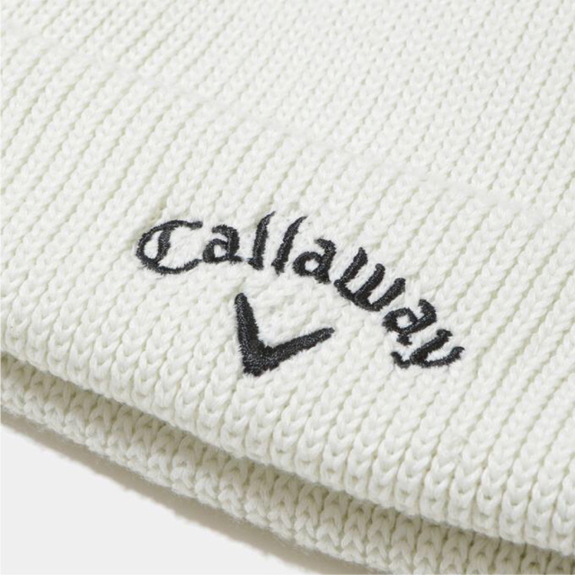 Callaway Golf(キャロウェイゴルフ)のキャロウェイ ゴルフ ニット帽 TOUR BEANIE  22 JM  ホワイト メンズの帽子(ニット帽/ビーニー)の商品写真