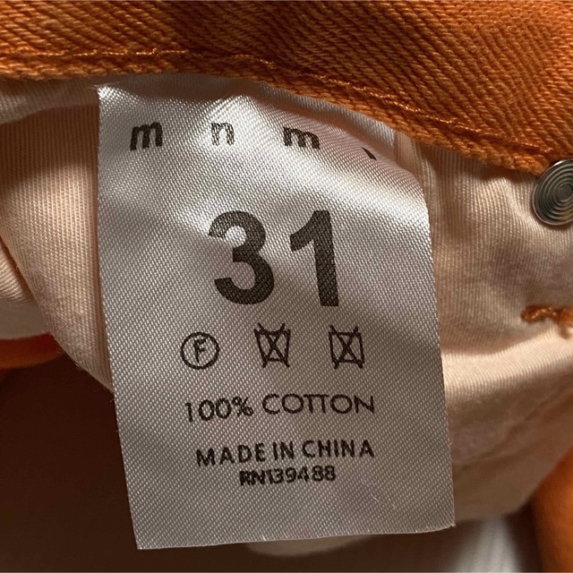mnml(ミニマル)のmnml ミニマル オレンジ ブーツカット サイズ31. メンズのパンツ(デニム/ジーンズ)の商品写真