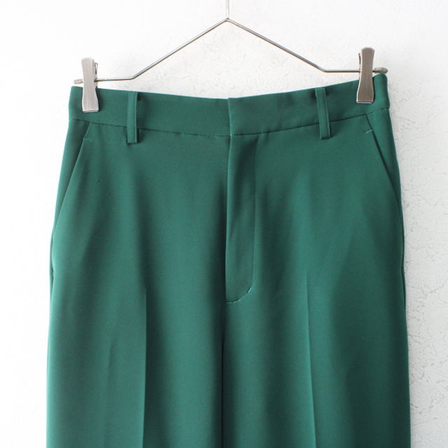 定価1.6万 2021AW Plage プラージュ washable straight パンツ 36/グリーン ウォッシャブルストレートパンツ-.【2400013073080】