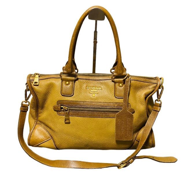 PRADA - 美品 PRADA プラダ BL0639 2WAYショルダーバッグ ベージュの