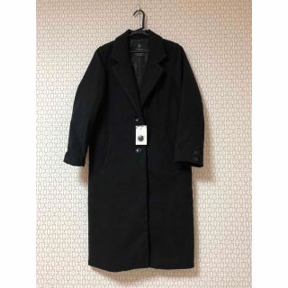 ダブルクローゼット(w closet)の【新品】w closet ブラック　チェスターコート(チェスターコート)