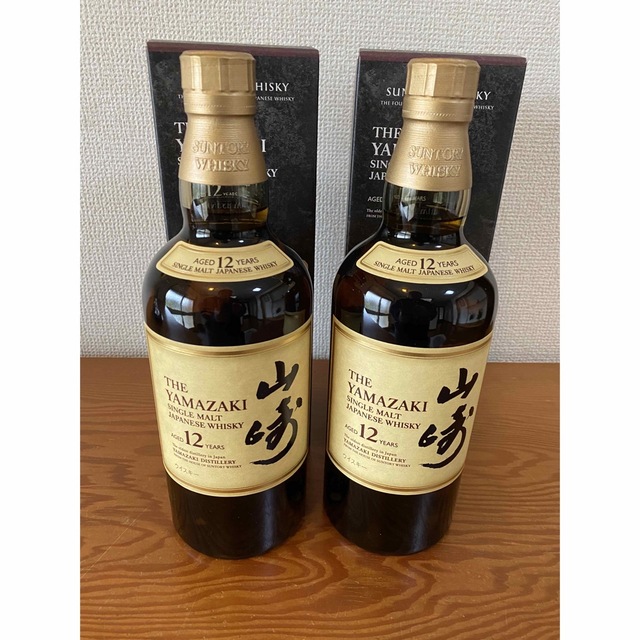 食品/飲料/酒サントリー 山崎 12年 2本セット 箱付  12yo  送料無料 百貨店購入