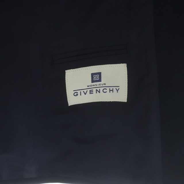 GIVENCHY(ジバンシィ)のGIVENCHY テーラードジャケット ダブル ウール 96 84 165 紺 メンズのジャケット/アウター(テーラードジャケット)の商品写真