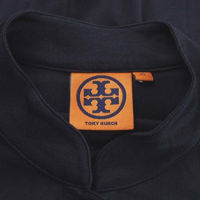 Tory Burch(トリーバーチ)のトリーバーチ TORY BURCH ワンピース ひざ丈 長袖 絹 XS 紺 レディースのワンピース(ひざ丈ワンピース)の商品写真