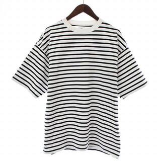 ロンハーマン(Ron Herman)のロンハーマン Tシャツ カットソー 半袖 クルーネック ボーダー M 白 黒(Tシャツ/カットソー(半袖/袖なし))