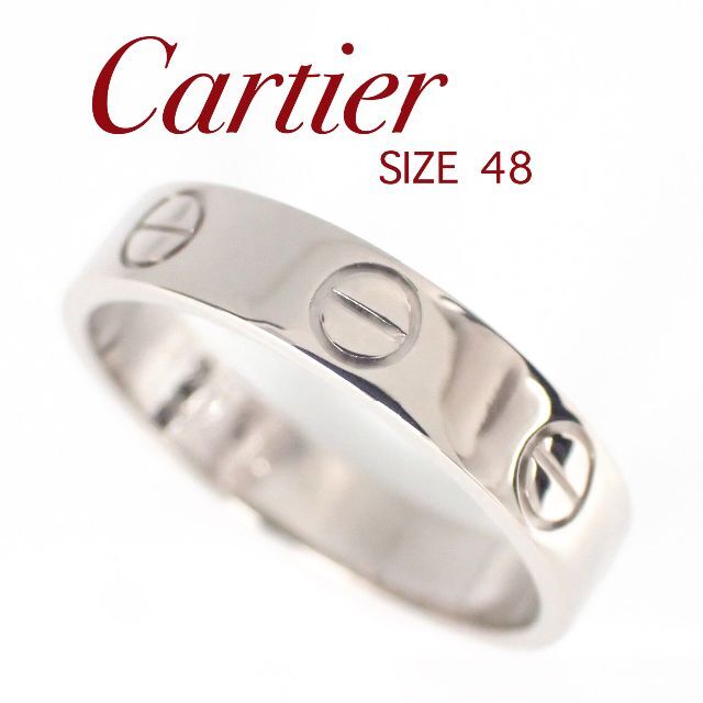 ◆Cartier カルティエ ◆ラブリング ◆750 ◆K18WG ◆サイズ48