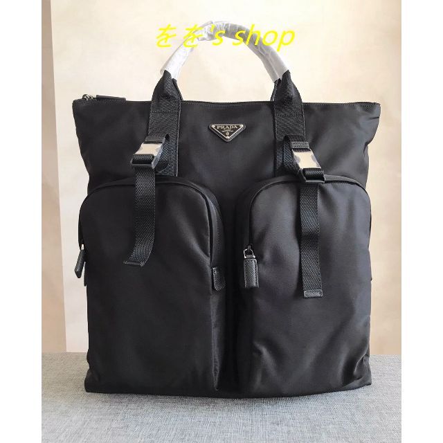 競売 Re トートバッグ xサフィアーノレザー Nylon トートバッグ