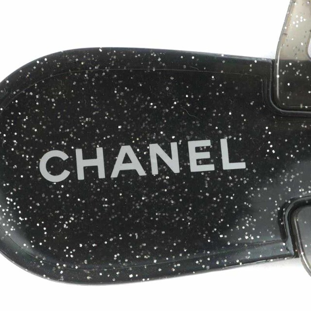 CHANEL ビーチサンダル トングサンダル 39 24.5～25cm 黒 6