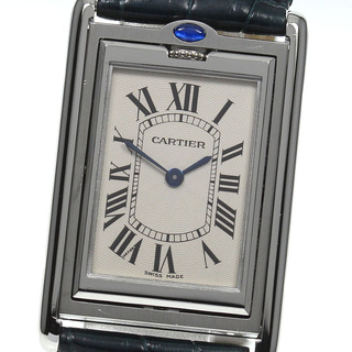 カルティエ(Cartier)のカルティエ CARTIER W1011358 タンクバスキュラント 手巻き メンズ メーカーOH済_702687(腕時計(アナログ))