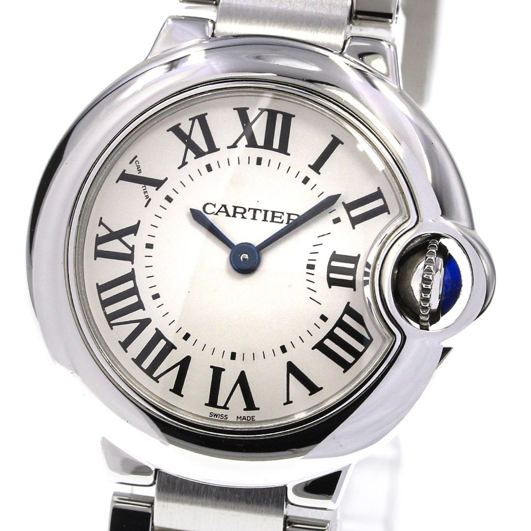 ☆美品【CARTIER】カルティエ バロンブルーSM W69010Z4 クォーツ レディース_717503【ev15】