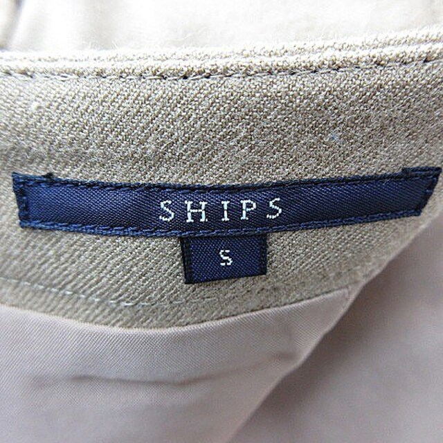 SHIPS(シップス)のシップス スカート 台形 ひざ丈 バックファスナー ウール 無地 S ベージュ レディースのスカート(ひざ丈スカート)の商品写真
