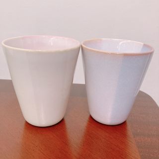 フランフラン(Francfranc)の萩焼 窯元 萩陶苑 椿萩窯 茶碗 Shikisai ペアカップ(食器)