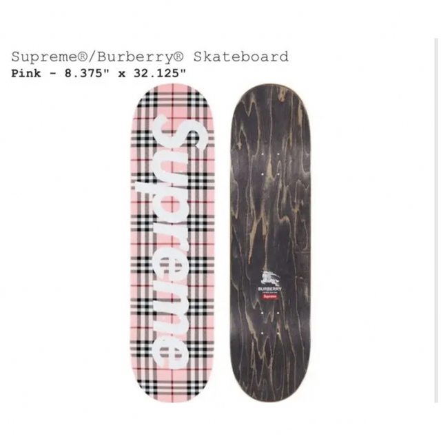 Supreme(シュプリーム)のSupreme / Burberry Skateboard スポーツ/アウトドアのスポーツ/アウトドア その他(スケートボード)の商品写真