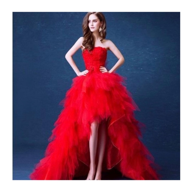 赤カラードレス　カラードレス　キャバドレス レディースのフォーマル/ドレス(ミニドレス)の商品写真