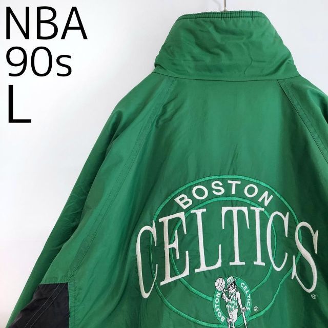 売れ筋ランキングも掲載中！ 90s NBA 刺繍ロゴ グリーン緑 L 中綿