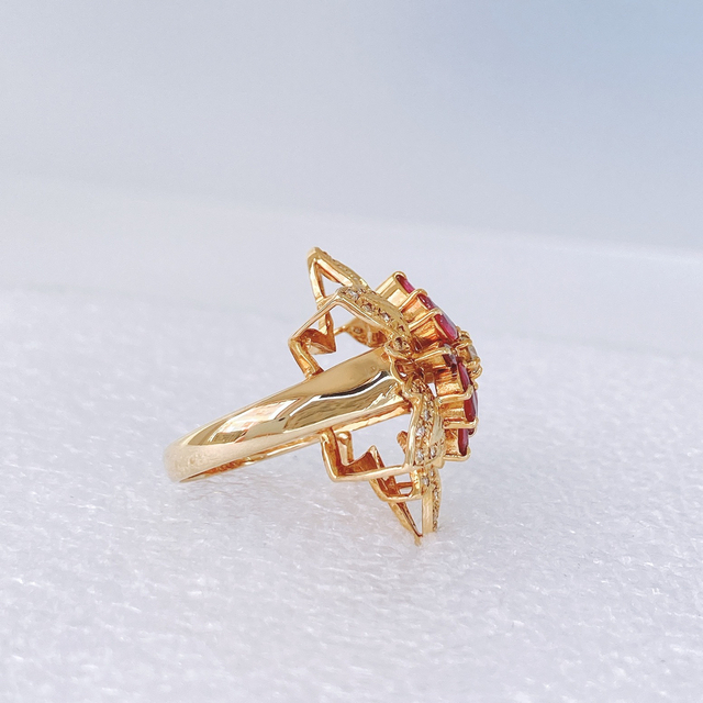 ✨美品✨ 特大 ルビー 1.65ct 天然ダイヤモンド 0.50ct K18 レディースのアクセサリー(リング(指輪))の商品写真