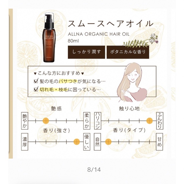 ALLNA ORGANIC(オルナオーガニック)のallna organic  ヘアエッセンス 洗い流さない トリートメントオイル コスメ/美容のヘアケア/スタイリング(オイル/美容液)の商品写真