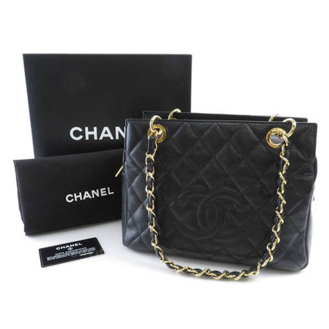 CHANEL(シャネル)のCHANEL シャネル キャビアスキン マトラッセ (A18004) チェーン スクエアバッグ ゴールド トート AY2853 レディースのバッグ(ボストンバッグ)の商品写真