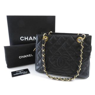 シャネル(CHANEL)のCHANEL シャネル キャビアスキン マトラッセ (A18004) チェーン スクエアバッグ ゴールド トート AY2853(ボストンバッグ)