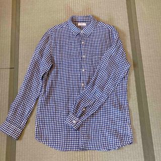 ユニクロ(UNIQLO)のリネンチェックシャツ　メンズXL UNIQLO(シャツ)