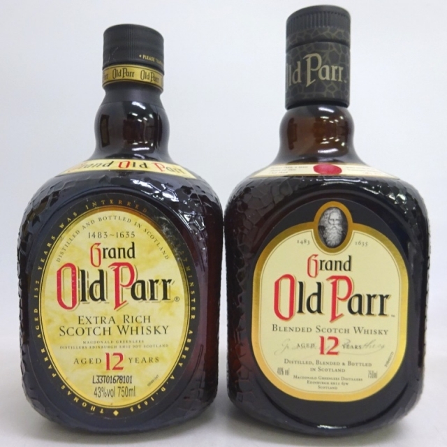 未開封★Grand Old Parr【グランド・オールドパー】 12年 3本セット 750ml 箱付【中古】