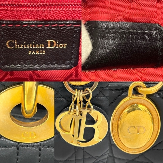 美品☆ レディディオール ラムスキン ライムイエロー 2way 美品☆ レディディオール ラムスキン ライムイエロー 2way
