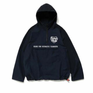 ヒューマンメイド(HUMAN MADE)のHUMAN MADE HALF-ZIP ANORAK NAVY Lサイズ (ナイロンジャケット)