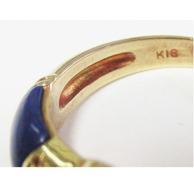 K18ピンクトルマリン/ラピスラズリリング(サイズ11.5号) レディースのアクセサリー(リング(指輪))の商品写真
