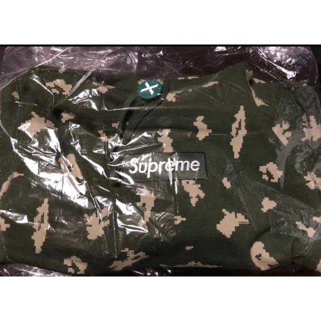 新品未着用 supreme box logo フーディ デシタルカモ Mサイズ