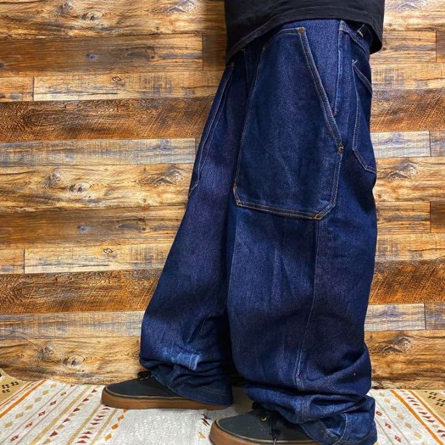 PLATINUM FUBU(プラティナムフブ)のプラチナムフブバギーデニムジーンズストリートジーパンオーバーサイズ古着刺繍w36 メンズのパンツ(デニム/ジーンズ)の商品写真