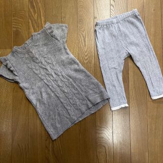 エイチアンドエム(H&M)のニットワンピース レギンス セット 80 (ワンピース)