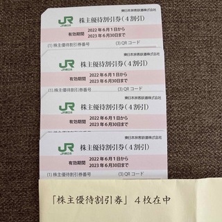 ジェイアール(JR)のJR東日本鉄道株主優待割引券　4枚(その他)