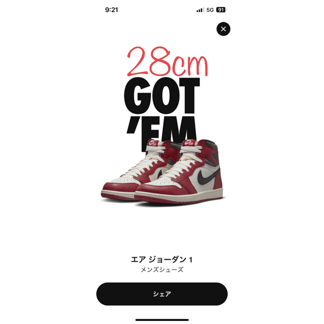 Nike Air Jordan 1 "Lost & Found/Chicago"メンズ