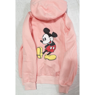 ディズニー(Disney)の♡ USED ミッキーマウス パーカー ピンク 原宿 韓国(パーカー)
