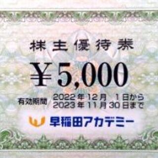 1万円分 早稲田アカデミー株主優待券(その他)