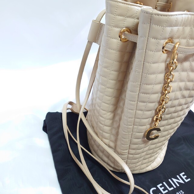 極美品 CELINE スモール バックパック ショルダーバッグ Ｃチャーム