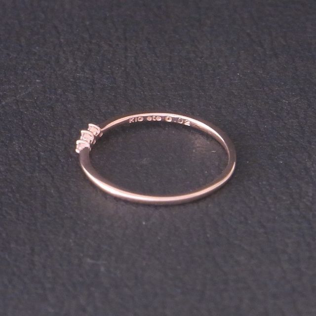 ete(エテ)の新品同様 美品 ete エテ K10P ダイヤモンド 指輪 リング 5号 レディースのアクセサリー(リング(指輪))の商品写真