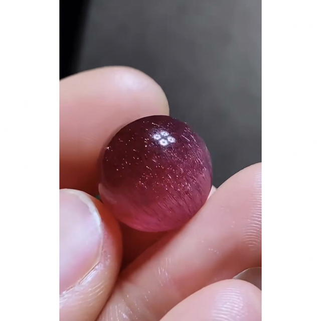 ⭐︎【高級】フラワー パープルルチル スーパーセブン 丸玉 15.7mm 3