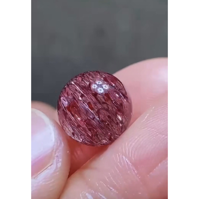 ⭐︎【高級】フラワー パープルルチル スーパーセブン 丸玉 11.6mm ⭐︎【高級】フラワー パープルルチル スーパーセブン 丸玉 11.6mm