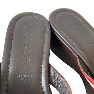 Bally - BALLY バリー レザー トングサンダル シェリーライン 24