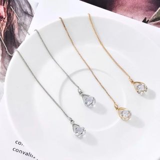 一粒キュービックジルコニアアメリカンピアス(ピアス)