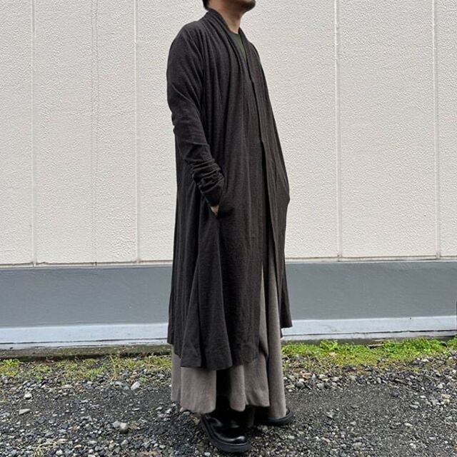 【新品】JULIUS 2018AW パイル地　切替　コート　チャコール　3身長175cm5