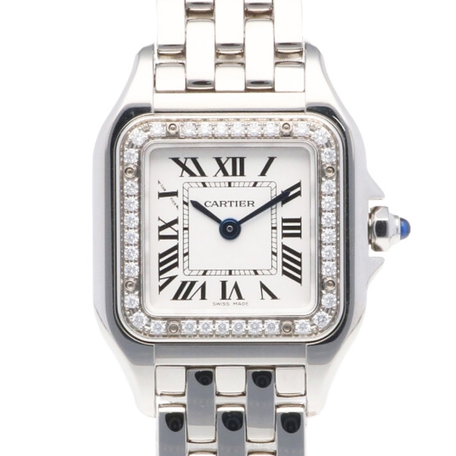 無料発送 カルティエ - Cartier CARTIER 中古 ステンレススチール ダイヤベゼル 腕時計 カルティエ ドゥ パンテール 腕時計