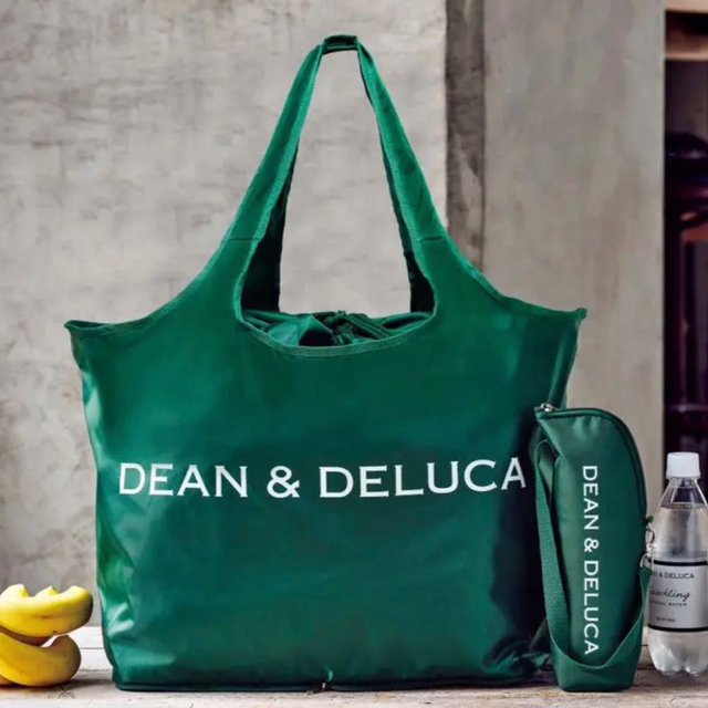 DEAN & DELUCA(ディーンアンドデルーカ)のDEAN&DELUCA レジかご買い物バッグ 保冷ボトルケース グリーン レディースのバッグ(エコバッグ)の商品写真