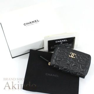 CHANEL(シャネル) カメリア コインケース 小銭入れ・コインケース コンパクト財布 ミニ ラムスキン ピンク桃 シルバー金具 レディース 40802071299【アラモード】